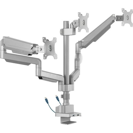 UPC: 0035255998048 | Lorell LLR99804 USB Pole Triple-monitor Arm 1 Each Gray