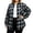 Black, variant on Plus Size Plaid Shirts for Women Flannel Button Down Shirt Cardigans Dressy Casual Fall Blouses, Light Blue, 2XL