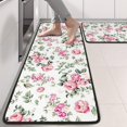 thumbnail image 2 of Kitchen Rugs Sets Of 2,Pioneer Flower Floral Print Pattern Anti Fatigue Kitchen Mat Rugs Non Slip Washable,Decorative Kitchen Floor Mats for Kitchen,Sink,Laundry,17"x47"+17"x47", 2 of 5