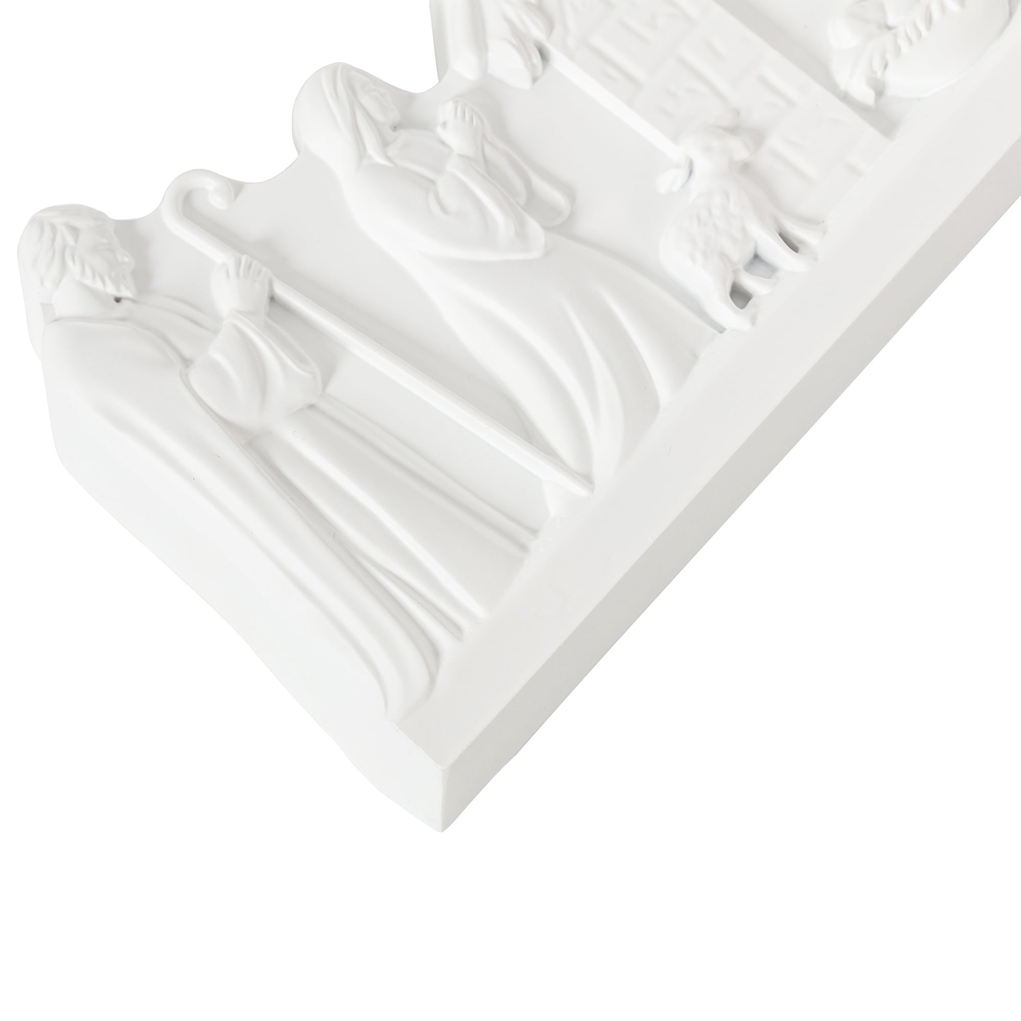Nativity Scene Christmas Decoration, White, 12" x 6.5", by Holiday Time