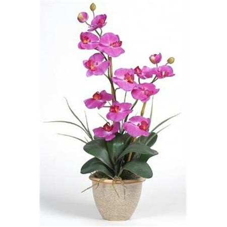 Nearly Natural Double Stem Phalaenopsis Orchid Silk Flower