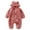 Pink, variant on Generic Baby Girls Boys Cute Solid Long Sleeves Cartoon Bear Ears Footed Hooded Zipper Romper Warm Footie Jumpsuit Sleeper Pajamas Outfits(6-9 Months,Beige)