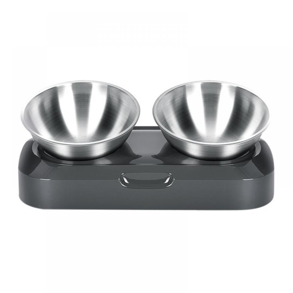Stibadium Tilted Cat Food Bowls, Stainless Steel Elevated Stand 15