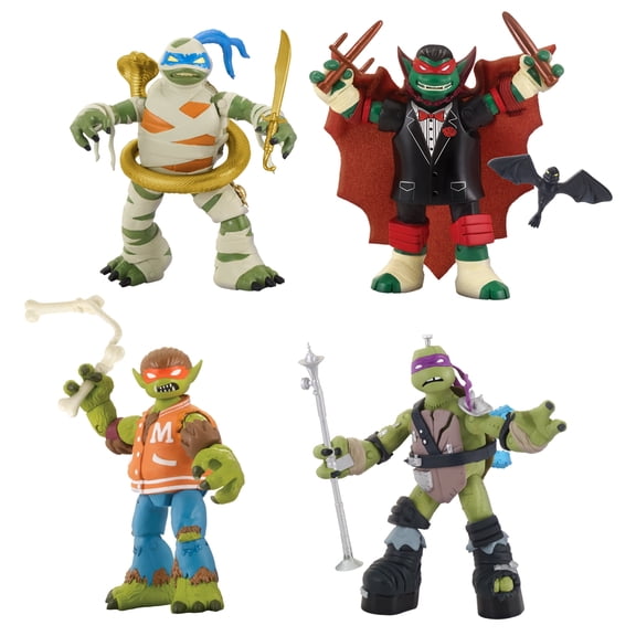 Open Box Teenage Mutant Ninja Turtles Monster Mutant Figures Soft Bundle 4-Pack