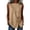 Khaki, variant on Womens Round Neck Tie Front Tank Top Linen Sleeveless Loose Fit Solid Summer Casual Tops