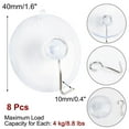 thumbnail image 2 of Ganchos de ventosa de 8 piezas con ganchos de metal de 1.6" de diámetro para ventana de vidrio, colgador de pared para cocina y baño, 2 of 7