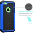 thumbnail image 2 of IBAOLE iPhone 5C Case, [Tmajor Series] [Turquoise/Grey] Shock Absorbing Hybrid Impact Defender Rugged Slim Case Cover Shell for IBAOLE iPhone 5C Hard Plastic Outer + Rubber Silicone InnerBlue/Black, 2 of 7