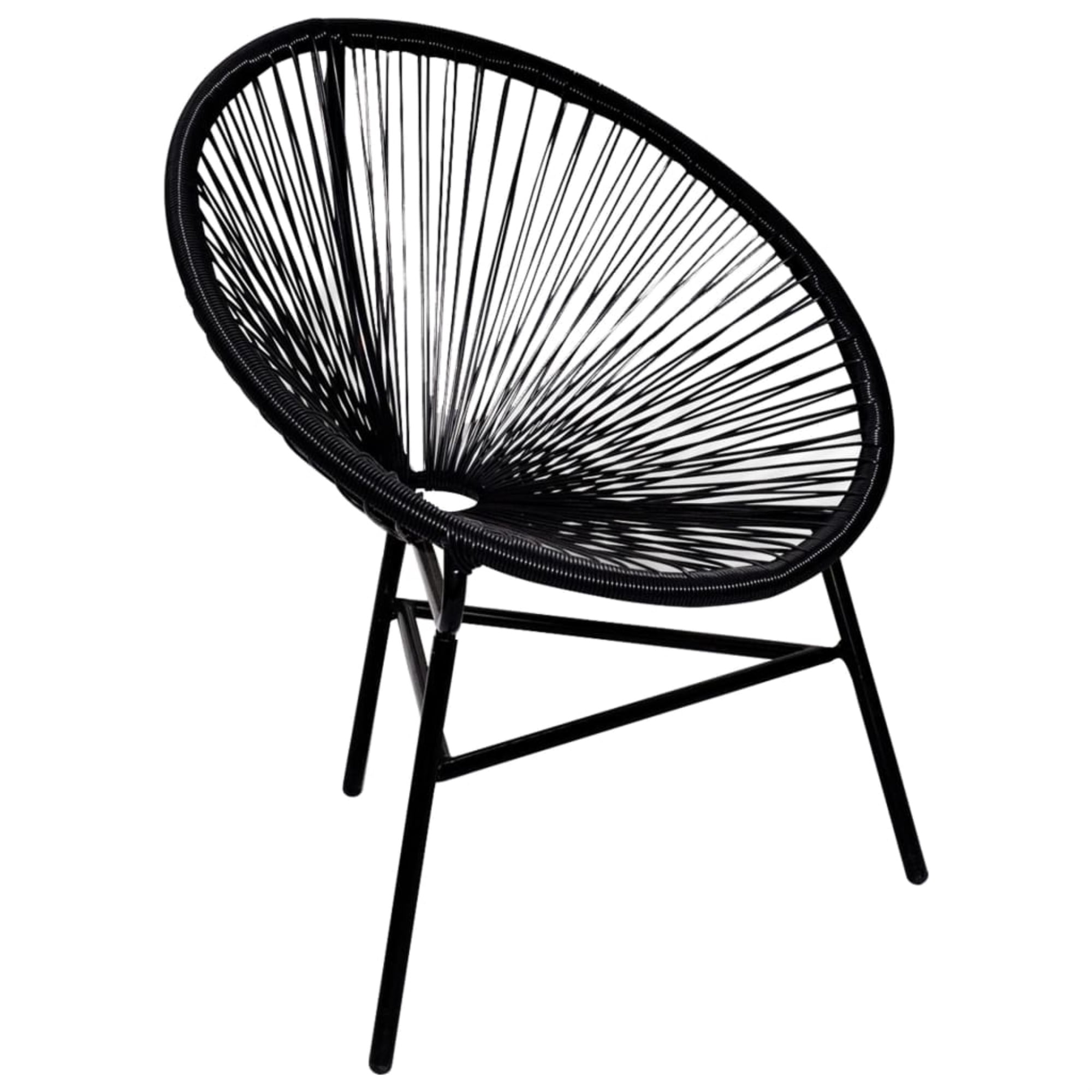 vidaXL Patio Moon Chair Poly Rattan Lounge Seating Furniture Multi