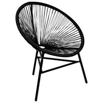 Casafoyer Garden Moon Chair Poly Rattan Black