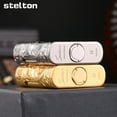 thumbnail image 4 of Kerosene lighter, Top Metal Pocket Lighter Daily Use, Sold Without Fuel.,SKU01006-短款唐草花金色, 4 of 10