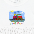 thumbnail image 4 of Inktastic I Love Trains Girls Baby Dress, 4 of 5