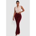 thumbnail image 5 of High Classic Waist Front Seam Flare Pants - Cabernet, 5 of 8