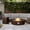 Brown, variant on VENTOPYR 2-Pc Propane Fire Pit Set - 40.5" 50K BTU Table & Tank Stand With Wind Guard