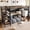 Black + Twin, variant on Twin XL Metal Loft Bed with Storage Stairs, Storage Shelves and Bookshelf, Sturdy Loft Bed Frame Perfect for Bedroom, Guest Room and Dormitory,Black