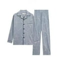 thumbnail image 4 of Xunmmm Button Up Pajamas for Women Long Sleeve Sleepwear Soft Loungewear Ladies Pjs Set Cotton Plus Size Pajama Set, 4 of 4