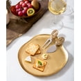 thumbnail image 3 of Premium Solid Brass Tray: Unique Irregular Platter Set for Dining, Serving, and Home Decor | Ideal for Housewarming, Wedding, and Gifts, 3 of 9