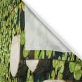 thumbnail image 3 of Ambesonne Peace Kitchen Curtains, Japanese Stone Path Lotus, 55"x45", Lime Green Sky Blue, 3 of 3