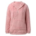 thumbnail image 3 of Vedolay Hoodies for Women Casual Hoodies Long Sleeve Solid Lightweight Pullover Tops Loose Sweatshirt,Pink XL, 3 of 5
