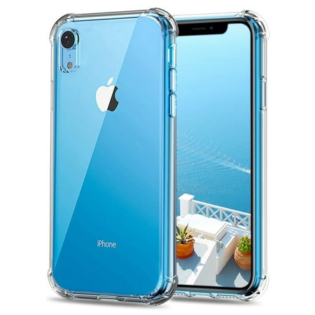 JETEG Transparent Air Cushion Shock Absorption Bumper Case Cover for iPhone X Rugged Protective Screen Clear Shockproof Air Cushion Gel Bumper Soft TPU Cover Case