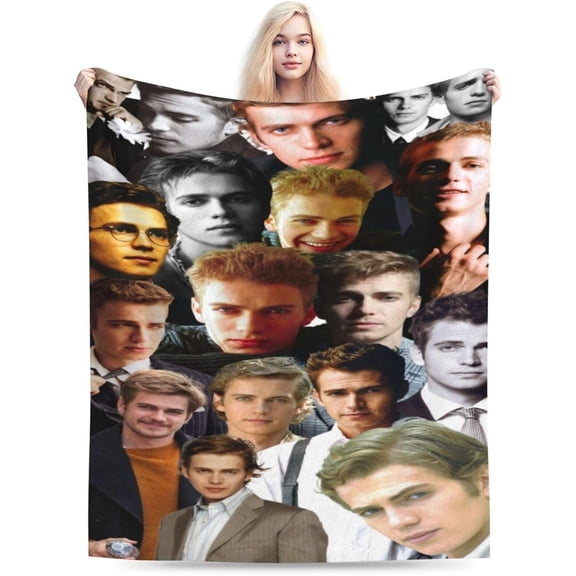 Blanket Hayden Christensen Soft and Comfortable Wool Fleece Throw Blankets Gift for Home Decoration Sofa Office car Camping Yoga Travel Home Decoration Cozy Plush Beach