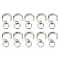 thumbnail image 2 of 10pcs Bird Foot Ring Stainless Steel Outdoor Parrot Flying Accessory for Birds Training9#, 2 of 14