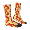 thumbnail image 2 of Goofa Hot Chili Printed Men's Crew Socks, Soft Durable Breathable Moisture-Wicking with Odor Control Cotton socks, 2 of 9