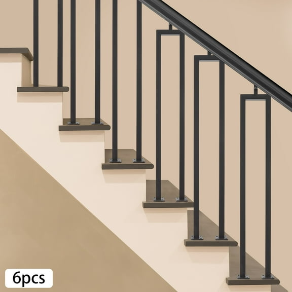 6 Pack U-Shape Stair Railing 36in Stair Railing Balusterused in Villas, Attics, Gardens, Hotels, Entrances