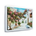 thumbnail image 3 of Designart 'Blossoming Flowers With White House Near The Sea' Nautical & Coastal Framed Canvas Wall Art Print, 3 of 5