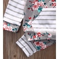 thumbnail image 3 of StylesILove Infant Baby Girl Floral Pattern Long Sleeve Hoodie and Pants 2 pcs Outfit (100/18-24 Months, Grey), 3 of 4