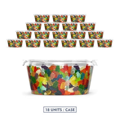 12 Flavor Gummy Bears - Grab N' Go - 18 Cups