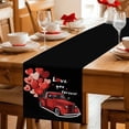 thumbnail image 5 of Valentine's Day Table Runner 108 Inches Long Farmhouse Dress Scarves, Red Love Heart Truck Black Modern Art Dining Tablerunner for Coffee Table/Kitchen Island/Party Décor, 13" x 108", 5 of 8