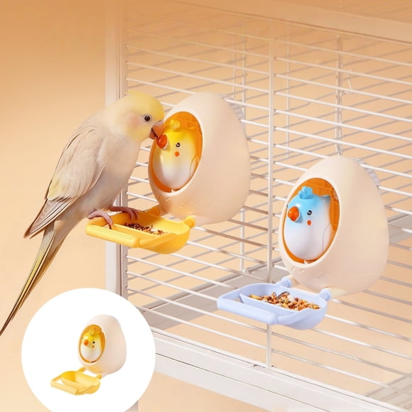 Créatine Interactive à Mâcher pour Oiseaux avec Texture Naturelle de Coquille d'Oeuf à Mâcher, Perles d'Alimentation Adaptées aux Cages, Rebords de Fenêtre, Patios, Volières Extérieures.