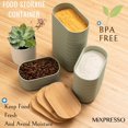 thumbnail image 4 of Juego de recipientes de cocina Mixpresso de plástico verde oliva, 3 unidades, 4 of 8
