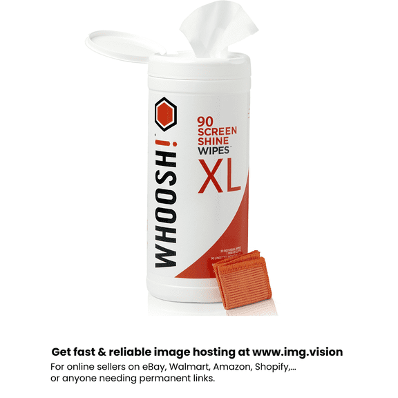 WHOOSH! Electronic Wipes, 90 Count – Safe Screen Cleaner for All Devices, Includes 6x6” Microsuede Cloth, Alcohol-Free, Ammonia-Free, Non-Toxic Formula for Phones, Laptops, TVs, Glasses