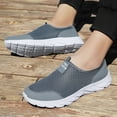 thumbnail image 7 of HZLPFO Mens Non Slip Work Shoes Slip On Water Resistant Walking Sneakers Grey,10, 7 of 7