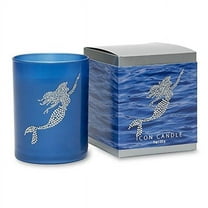 Primal Elements  Mermaid 9.5 oz. Icon Candle In Blue Glass