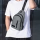 thumbnail image 4 of Bolsa de pecho con carga USB, para hombres y mujeres,单肩, gris, 4 of 6