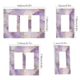 thumbnail image 2 of Yayeee Rocker Switch Wall Plate 2-Gang 4.7"x4.6" Home Decorative Outlet Cover, Pastel Purple Marble Pattern, 2 of 6