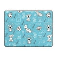 thumbnail image 3 of DouZhe Blue Funny Doodle Dogs Pattern Area Rugs Non-Slip Machine Washable Floor Mat, Style Carpet Doormat, 63x48 inches, 3 of 6