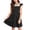 Black, variant on QIUOMBBP Flutter Sleeve Dress Short for Girls Solid Color Crewneck Dresses Fashion Summer Outdoor Clothes Navy 12-13Years