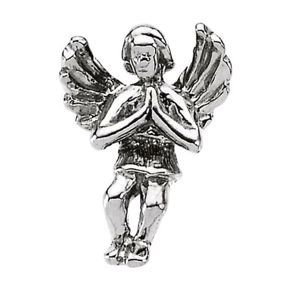 925 Sterling Silver Praying Religious Guardian Angel Lapel Pin 12x9mm Brooches and Pin for Men