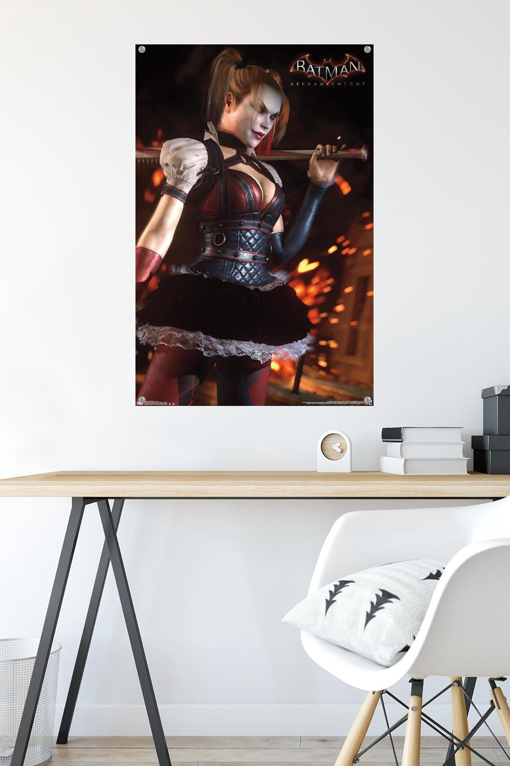 DC Comics Video Game - Arkham Knight - Harley Quinn Wall Poster with Push Pins, 22.375" x 34"