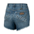 thumbnail image 3 of Women's Colosseum x Wrangler Blue Texas Longhorns Retro High Rise Cut-Off Shorts, 3 of 3