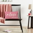 thumbnail image 6 of Pink Valentines Day Pillow Cover 12x20 inch Love You More Valentine Lumbar Pillows Valentines Day Decorations for Sofa Couch, 6 of 6
