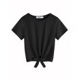 thumbnail image 3 of Arshiner Girls 2 Piece Outfits Summer Clothes Short Sleeve Tops and Paperbag Waist Shorts Set Cute Outfits, 3 of 5