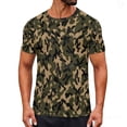thumbnail image 2 of Lutiedan Mens Camouflage T-Shirt Sports Fitness Short Sleeve Military Camo Tees Summer Outdoor Crewneck Vintage Shirt Athletic Workout Tops, 2 of 9