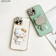 thumbnail image 2 of Motorola Moto G9 G60 G50 G52 G22 G30 Power Plus Play 5G Funda Celular Suave Para De Cartoon Anime Cats Mirror Folding Bracket, 2 of 4