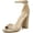 Classic Nude Leather, variant on Yaro Block Heeled Ankle Strap Two Piece Sandals Silver Snake Pumps (SILVER, 9.5)
