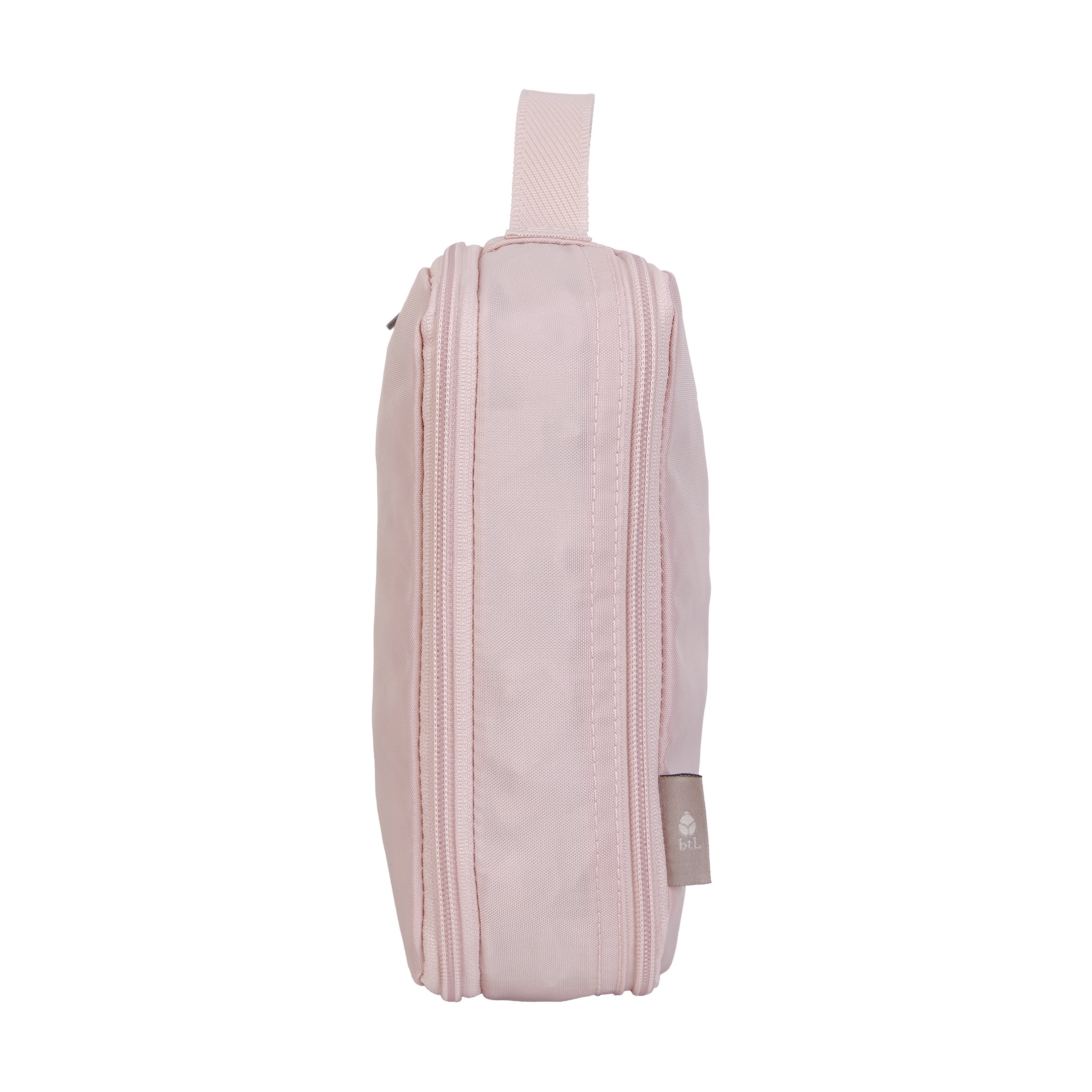 btL Brand 4 Piece Nylon Mesh Front Zippered Expandable Compression Packing Cubes, Rose Smoke