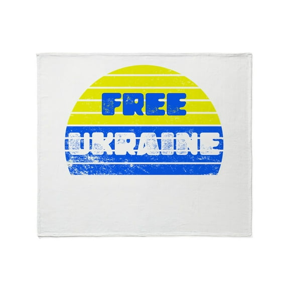 CafePress - Free Ukraine - Soft Fleece Throw Blanket, 50"x60" for All Ages